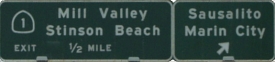 Stinson Beach, Sausalito, Marin County, road sign