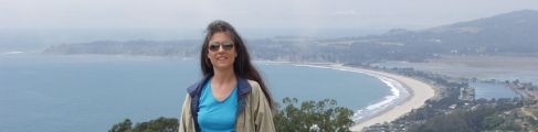 Jackie at Stinson Beach in California